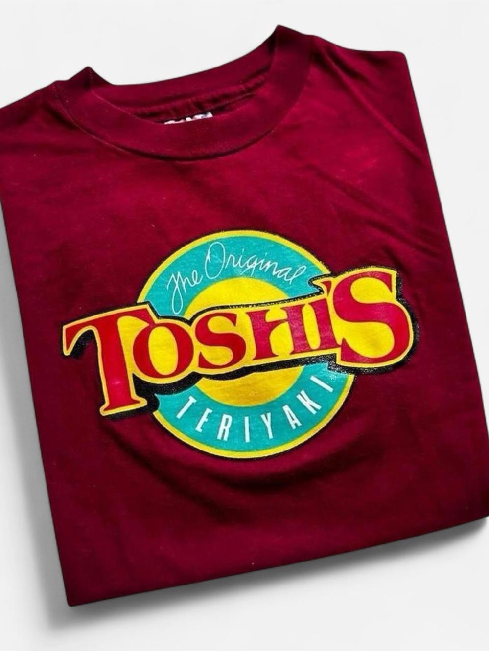 Vintage 1990s Maroon Toshi’s Teriyaki Logo Tee Men’s Large